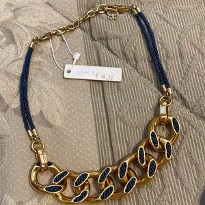 Blue and Golf Ann Taylor necklace with tags